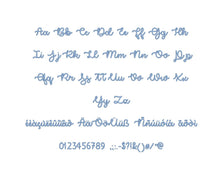 Try Happiness ESA machine embroidery font additional lettering sample