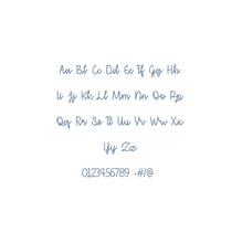 Affectionately Yours chain stitch ESA machine embroidery font additional lettering sample