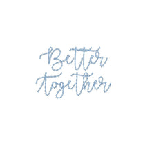 Better Together chain stitch ESA machine embroidery font alphabet preview