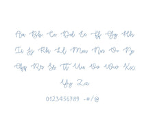 Autumn in November chain stitch ESA machine embroidery font additional lettering sample