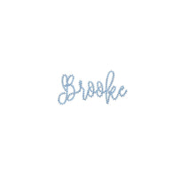 Brooke chain stitch ESA machine embroidery font alphabet preview