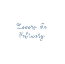 Lovers in February Chain Stitch ESA font