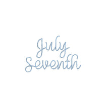 July Seventh Chain Stitch ESA font
