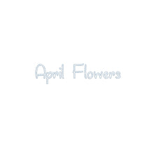 April Flowers Bean Stitch Outline ESA font