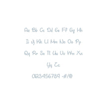 April Flowers Bean Stitch Outline ESA font