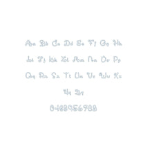 Coccinelle Bean Stitch Outline ESA font