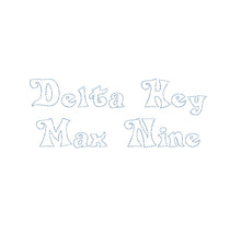 Delta Hey Max Nine Bean Stitch Outline ESA font