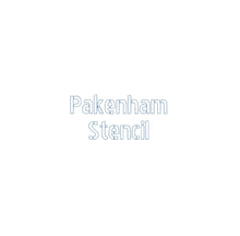 Pakenham Stencil Bean Outline ESA font