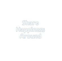 Share Happiness Around Bean Outline ESA font