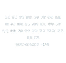 Soap Bean Outline ESA font