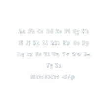 Typodermic Bean Stitch Outline ESA font