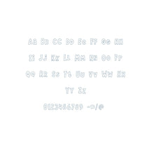Wee Bairn Bean Stitch Outline ESA font