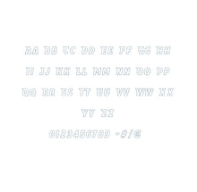 Windpower Bean Stitch Outline ESA font