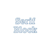 Serif Block Outline ESA font