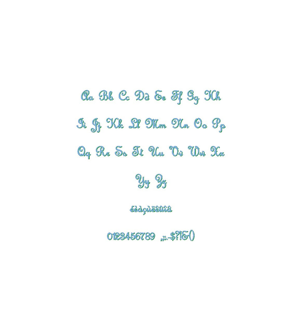 French Script Shadow ESA font – digitizingwithlove