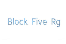 Block Five Rg ESA Font