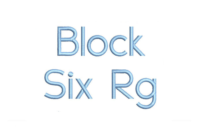Block Six Rg ESA Font