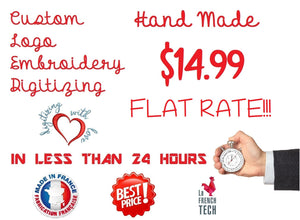 Custom Logo Embroidery Digitizing for 3 sizes (Lydia L.)