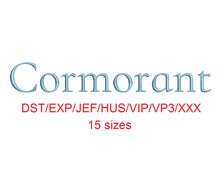 Cormorant embroidery font dst/exp/jef/hus/vip/vp3/xxx 15 sizes small to large