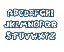 Chlorinar embroidery font formats dst, exp, pes, jef and xxx, Sizes 1, 1.5 and 2 inches, instant download