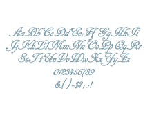 My Lady embroidery font bx (compatible with 17 machine file formats), dst, exp, pes, jef and xxx, Sizes 1, 1.5, 2 inches