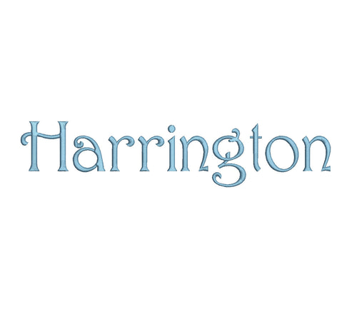 Harrington embroidery bx (compatible with 17 machine file formats), dst, exp, pes, jef and xxx, Sizes 1, 1.5, 2 inches