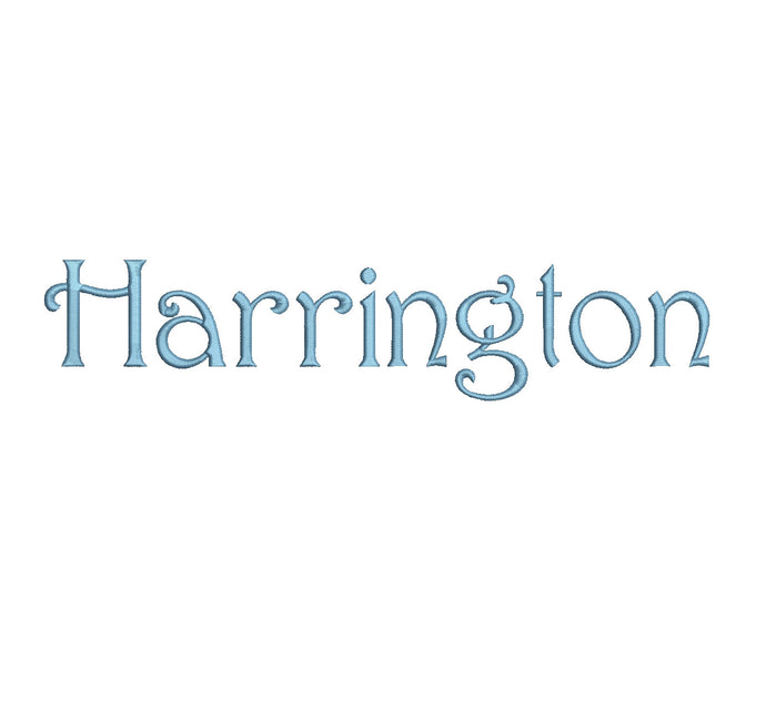 Harrington embroidery bx (compatible with 17 machine file formats), dst, exp, pes, jef and xxx, Sizes 1, 1.5, 2 inches