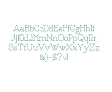 Bouclettes embroidery font formats dst, exp, pes, jef and xxx, Sizes 1, 1.5 and 2 inches, instant download