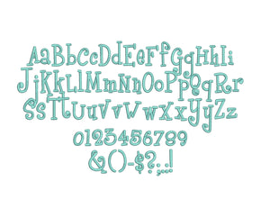 Boyz R Gross embroidery font bx (compatible with 17 machine file formats), dst, exp, pes, jef and xxx, Sizes 1, 1.5, 2 inches
