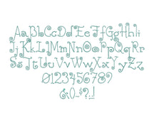 Rebecca embroidery font formats bx, dst, exp, pes, jef and xxx, Sizes 1, 1.5 and 2 inches, instant download