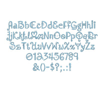 Amadeus embroidery font formats dst, exp, pes, jef and xxx, Sizes 1, 1.5 and 2 inches, instant download