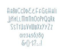 Bittersweet embroidery font bx (compatible with 17 machine file formats), dst, exp, pes, jef and xxx, Sizes 1, 1.5, 2 inches