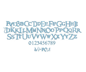 Pirates of the Caribbean embroidery font formats bx, dst, exp, pes, jef and xxx, Sizes 1, 1.5 and 2 inches, instant download