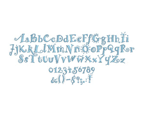 Sunshine embroidery font bx (compatible with 17 machine file formats), dst, exp, pes, jef and xxx, Sizes 1, 1.5, 2 inches
