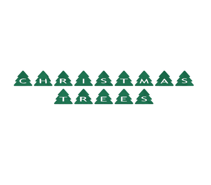 Christmas Trees (set #3) embroidery font formats dst, exp, pes, jef and xxx, Sizes 1, 1.5 and 2 inches, instant download