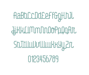 Digital Kauno embroidery font formats dst, exp, pes, jef and xxx, Sizes 1, 1.5 and 2 inches, instant download