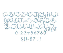 5th Grade Cursive embroidery font formats dst, exp, pes, jef and xxx, Sizes 1, 1.5 and 2 inches, instant download