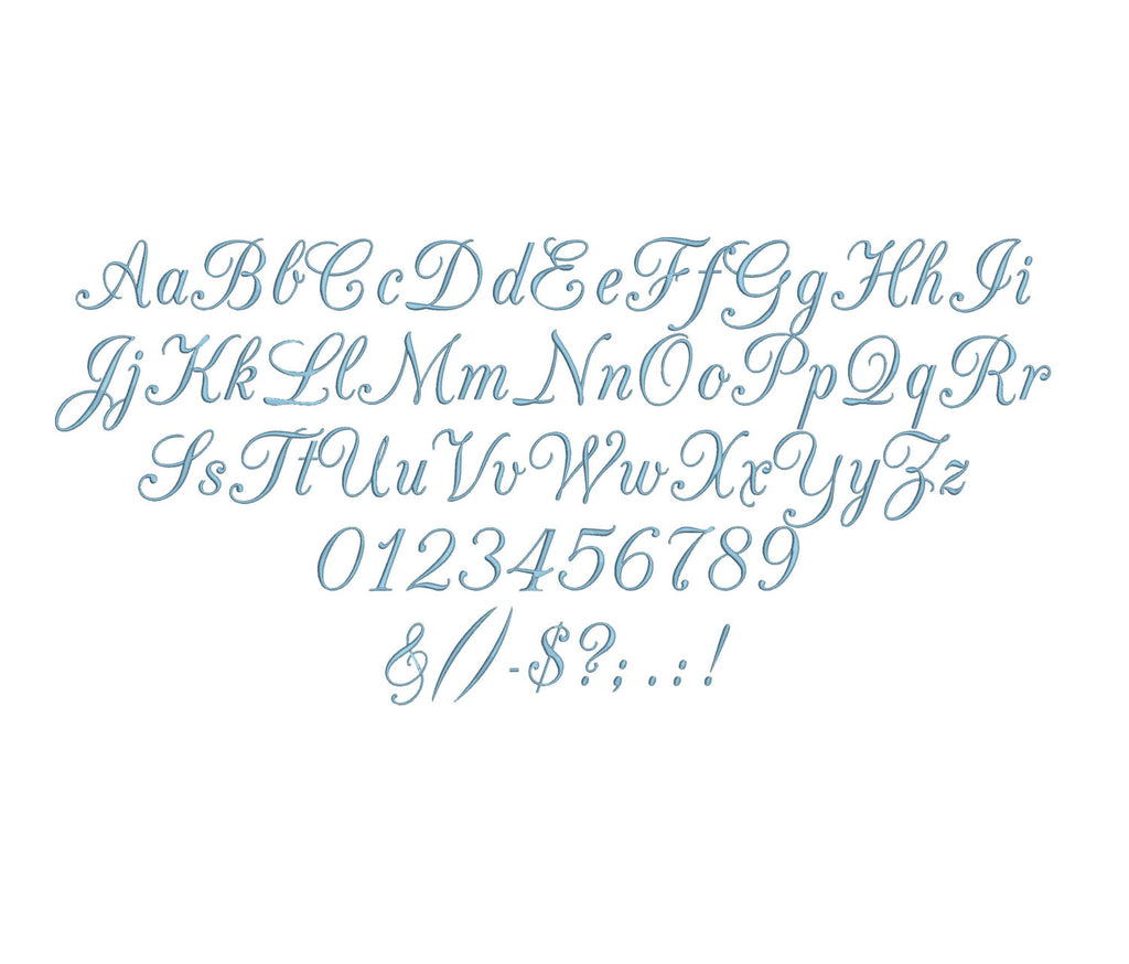 Fine Script embroidery font bx (compatible with 17 machine file format ...