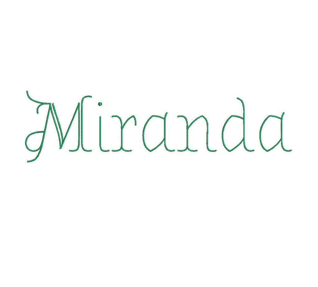 Miranda embroidery font formats dst, exp, pes, jef and xxx, Sizes 1, 1 ...