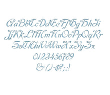 Dobkin Script embroidery font formats dst, exp, pes, jef and xxx, Sizes 1, 1.5 and 2 inches, instant download
