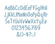 Milk Run embroidery font formats dst, exp, pes, jef and xxx, Sizes 1, 1.5 and 2 inches, instant download