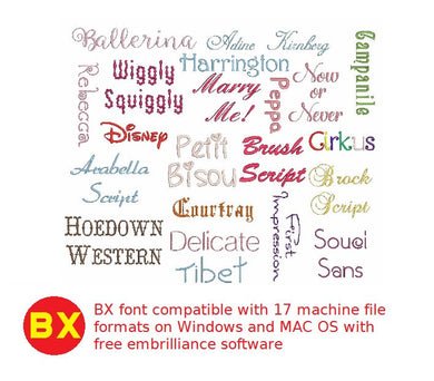 50 Best Sellers BX embroidery fonts Sizes 1, 1.5 and 2 inches, instant download