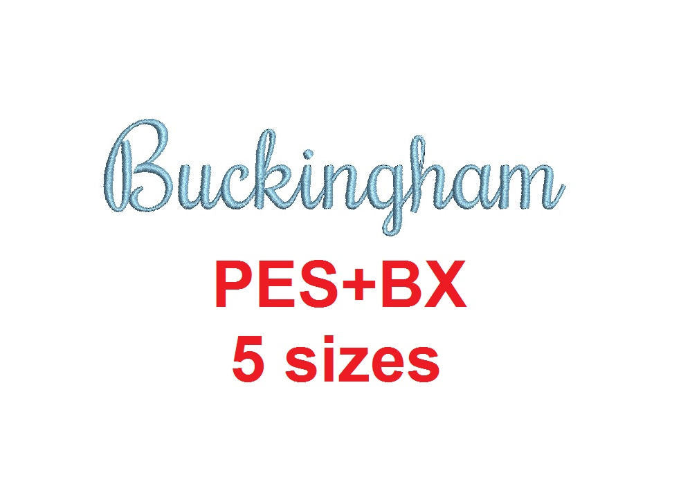 Buckingham Script embroidery font formats bx (which converts to 17 mac ...