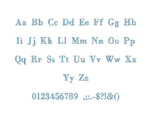 Bodoni embroidery font formats bx (which converts to 17 machine formats), + pes, Sizes 0.25 (1/4), 0.50 (1/2), 1, 1.5 and 2"