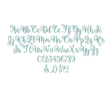Ballerina Script embroidery font DST format 15 Sizes instant download