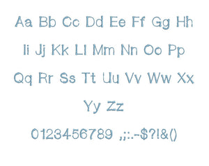 Straw embroidery font formats bx (which converts to 17 machine formats), + pes, Sizes 0.25 (1/4), 0.50 (1/2), 1, 1.5 and 2"