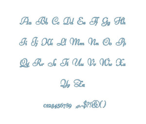 Acienda embroidery font formats bx (which converts to 17 machine formats), + pes, Sizes 0.50 (1/2), 0.75 (3/4), 1, 1.5 and 2"