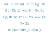 Averia embroidery font formats bx (which converts to 17 machine formats), + pes, Sizes 0.25 (1/4), 0.50 (1/2), 1, 1.5 and 2"