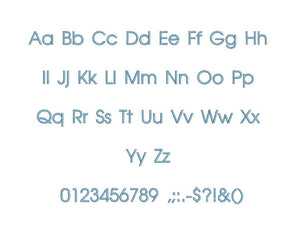 Carambole embroidery font formats bx (which converts to 17 machine formats), + pes, Sizes 0.50 (1/2), 0.75 (3/4), 1, 1.5 and 2"