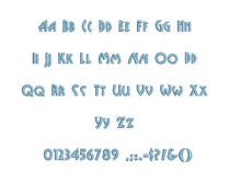 Citation embroidery font formats bx (which converts to 17 machine formats), + pes, Sizes 0.50 (1/2), 0.75 (3/4), 1, 1.5 and 2"